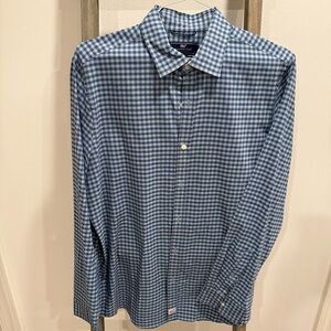 Vineyard Vines Performance Slim Fit Cooper Shirt Men’s Large Blue Gingham Check